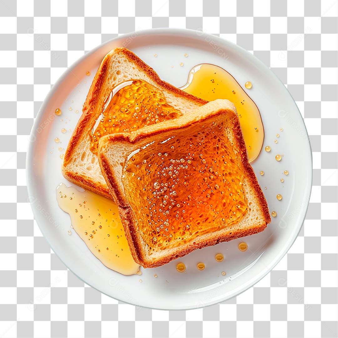 Prato de Pão com Mel PNG Transparente