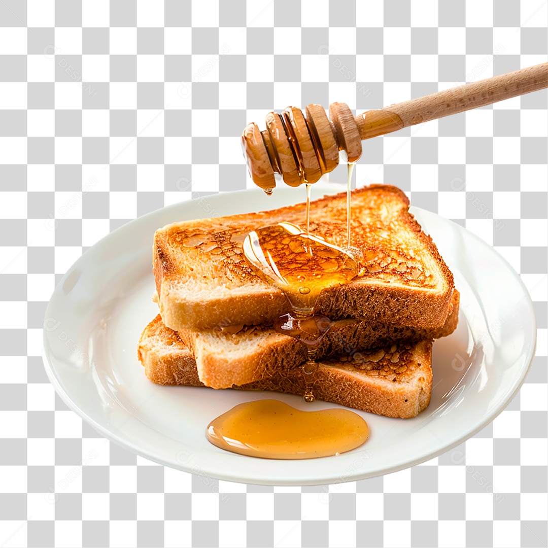 Prato de Pão com Mel PNG Transparente
