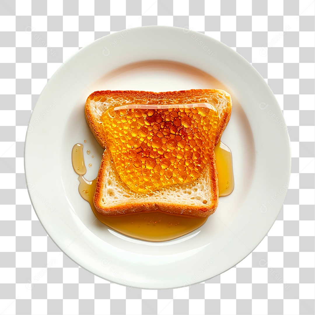 Prato de Pão com Mel PNG Transparente