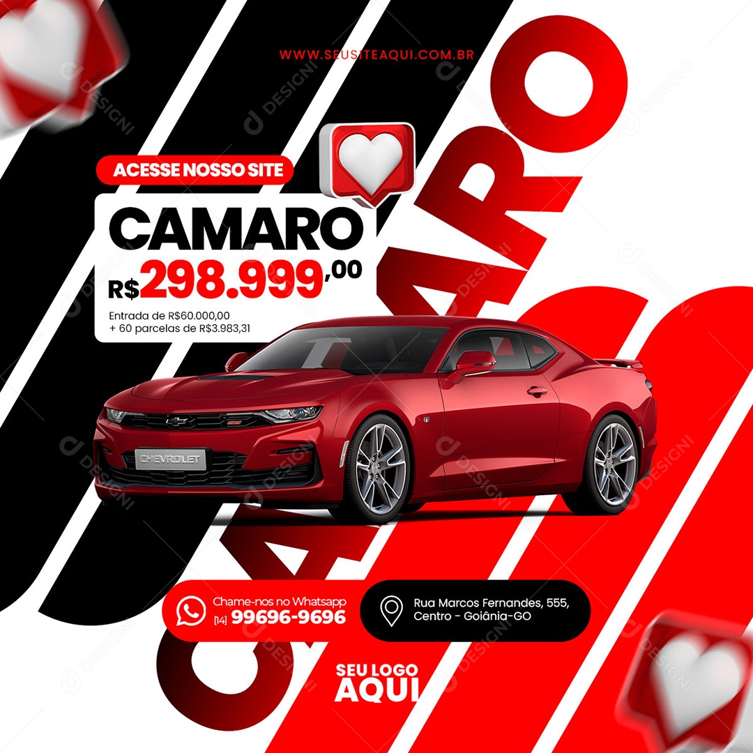 Concessionária de Veículos Social Media PSD Editável