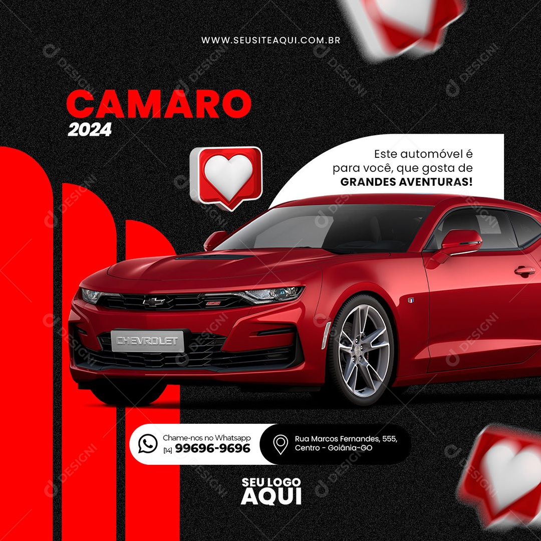 Social Media Concessionária Camaro 2024 PSD Editável