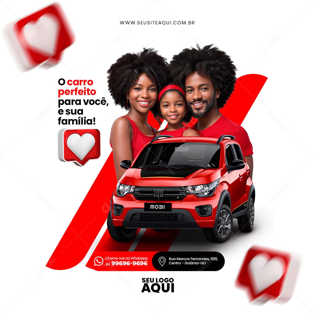 Social Media Concessionária O Carro Perfeito Para Você PSD Editável