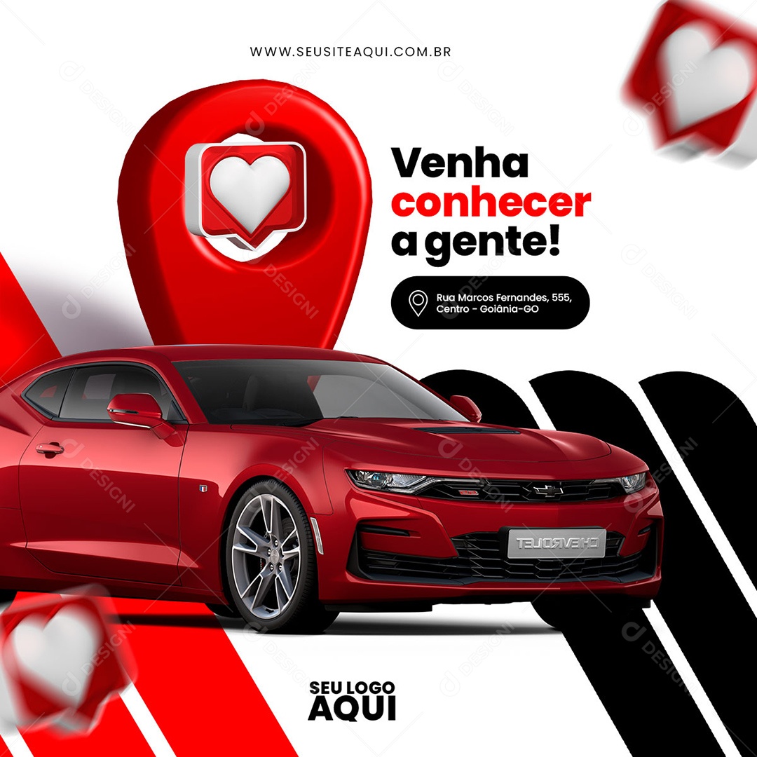 Concessionaria Venha Conhecer a Gente Social Media PSD Editável