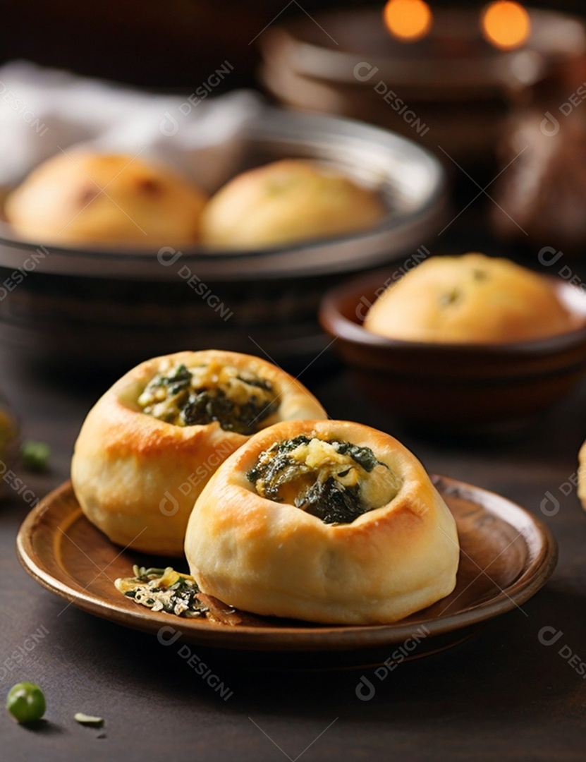 Bolinho assado recheado