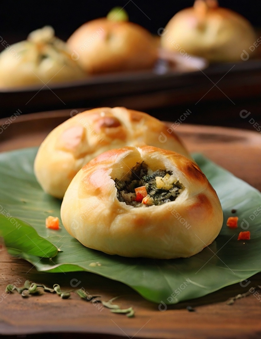 Bolinho assado recheado
