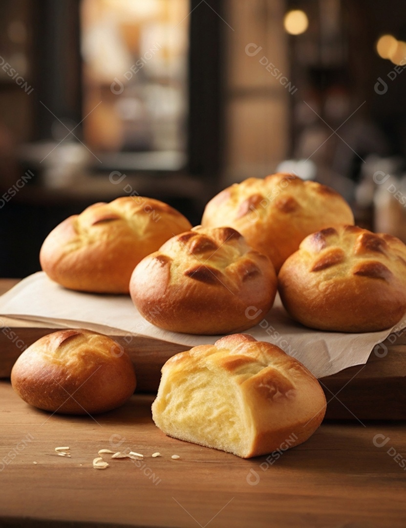 Pão trançado assado delicioso