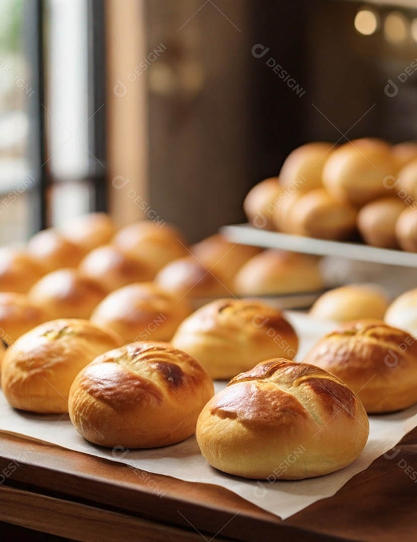 Pão trançado assado delicioso