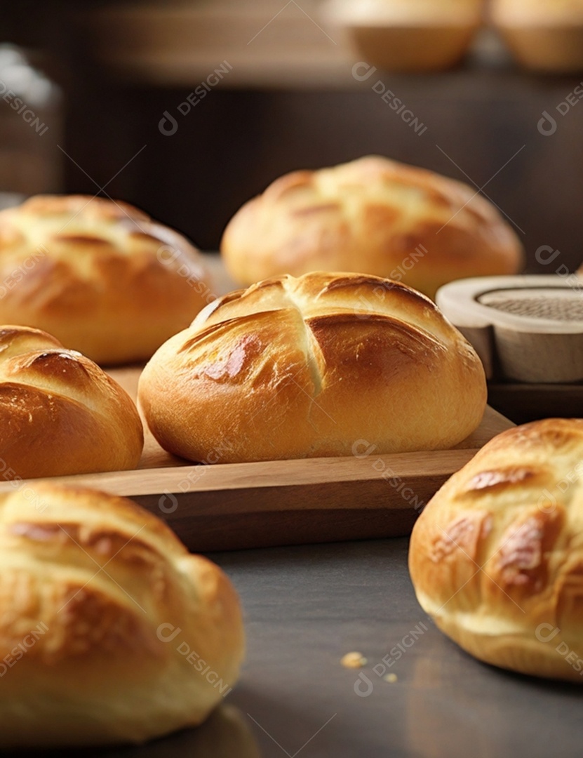 Pão trançado assado delicioso