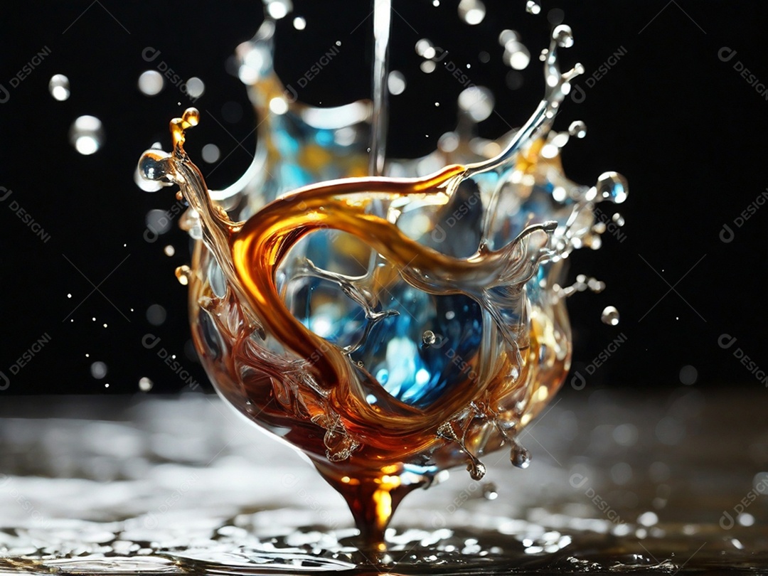 Respingo de água em movimento