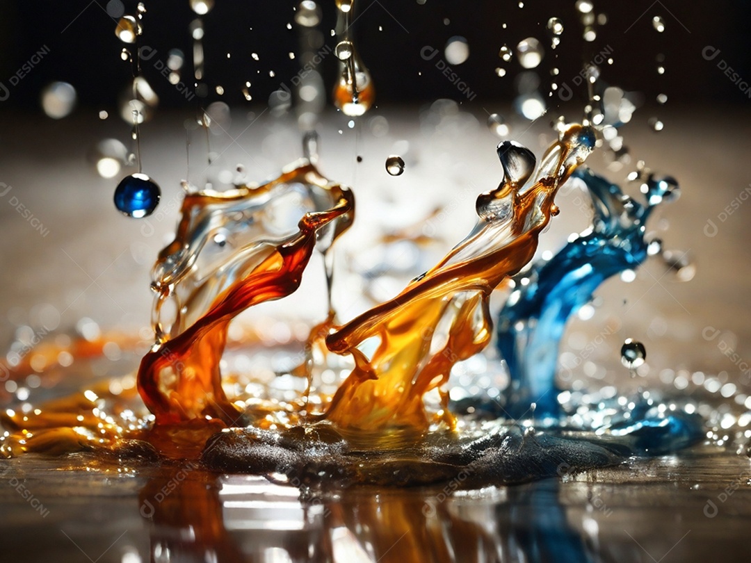 Respingo de água em movimento