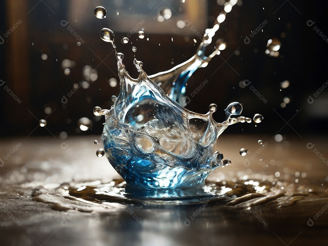 Respingo de água em movimento