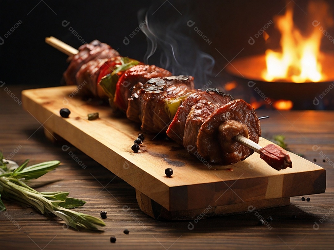 Carnes assada no espeto