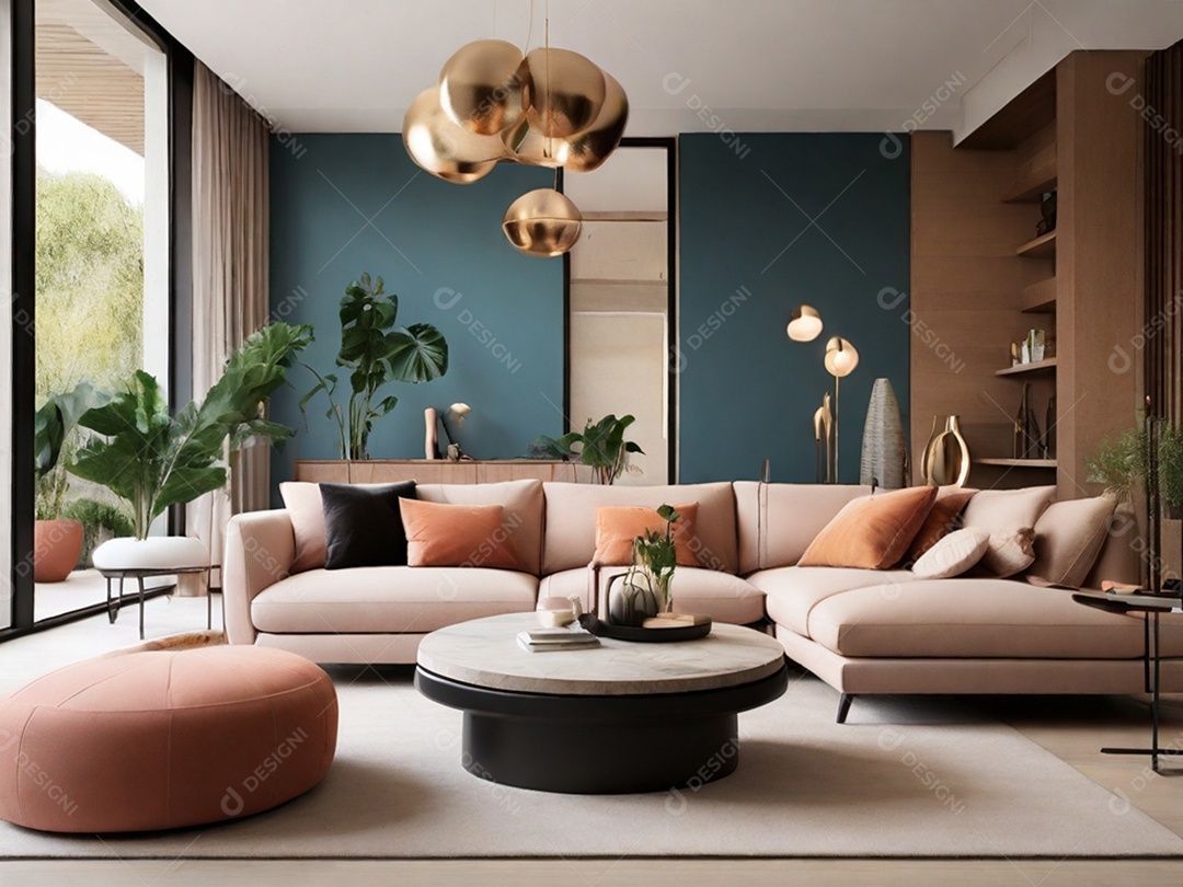 Sala de estar moderna e linda