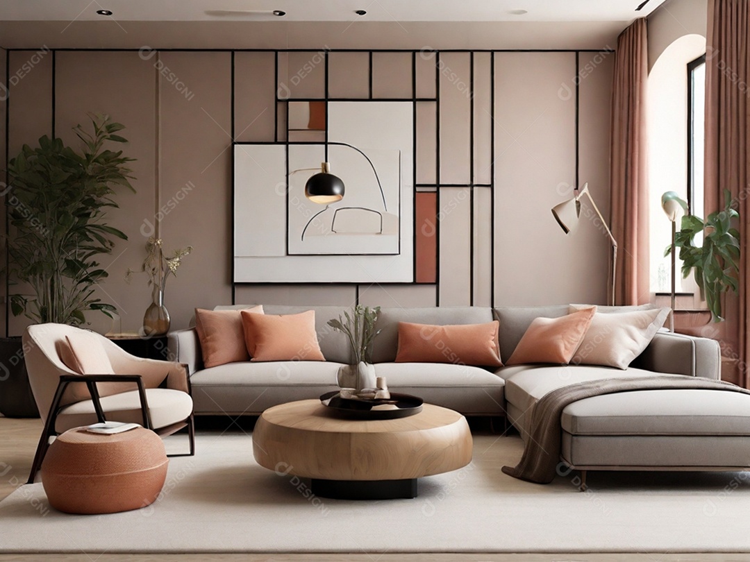 Sala de estar moderna linda