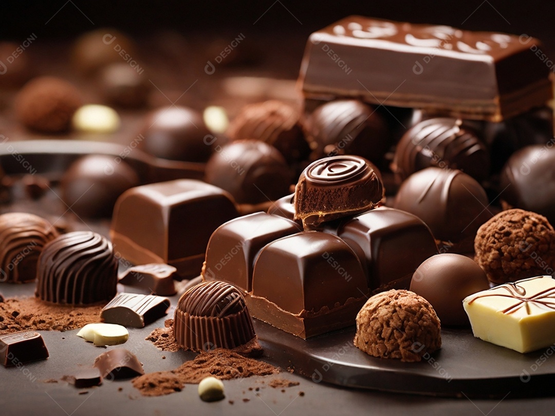 Chocolates brigadeiro e doces