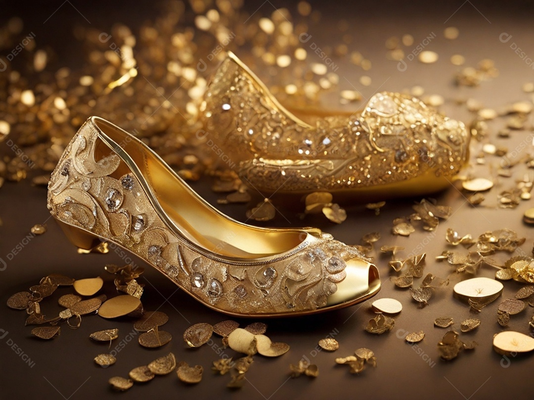 Sapatilha dourado
