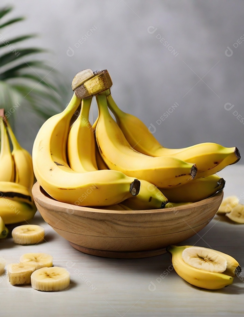 Bananas sobre uma tigela