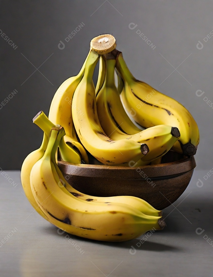 Bananas sobre uma tigela