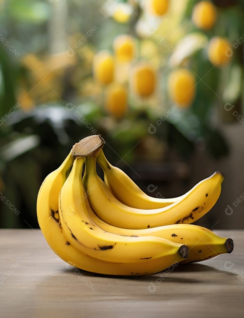 Bananas sobre mármore