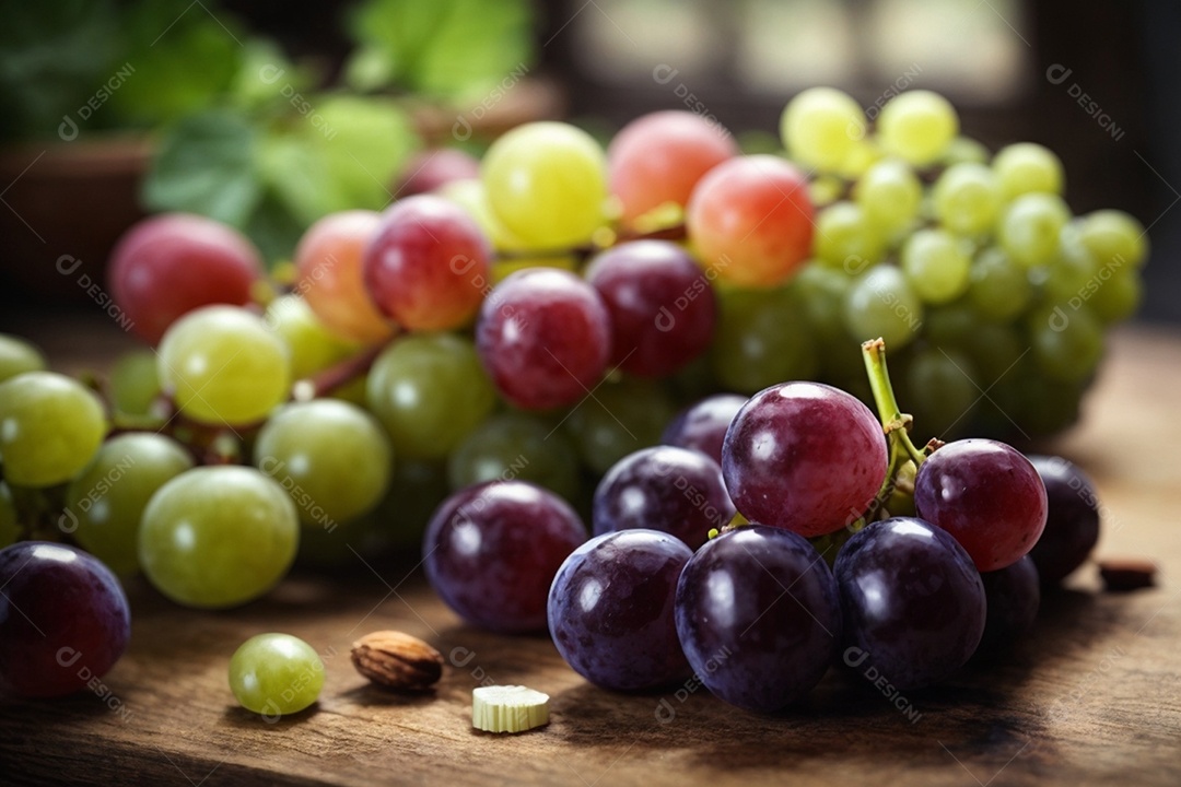 Cachos de uvas fresco