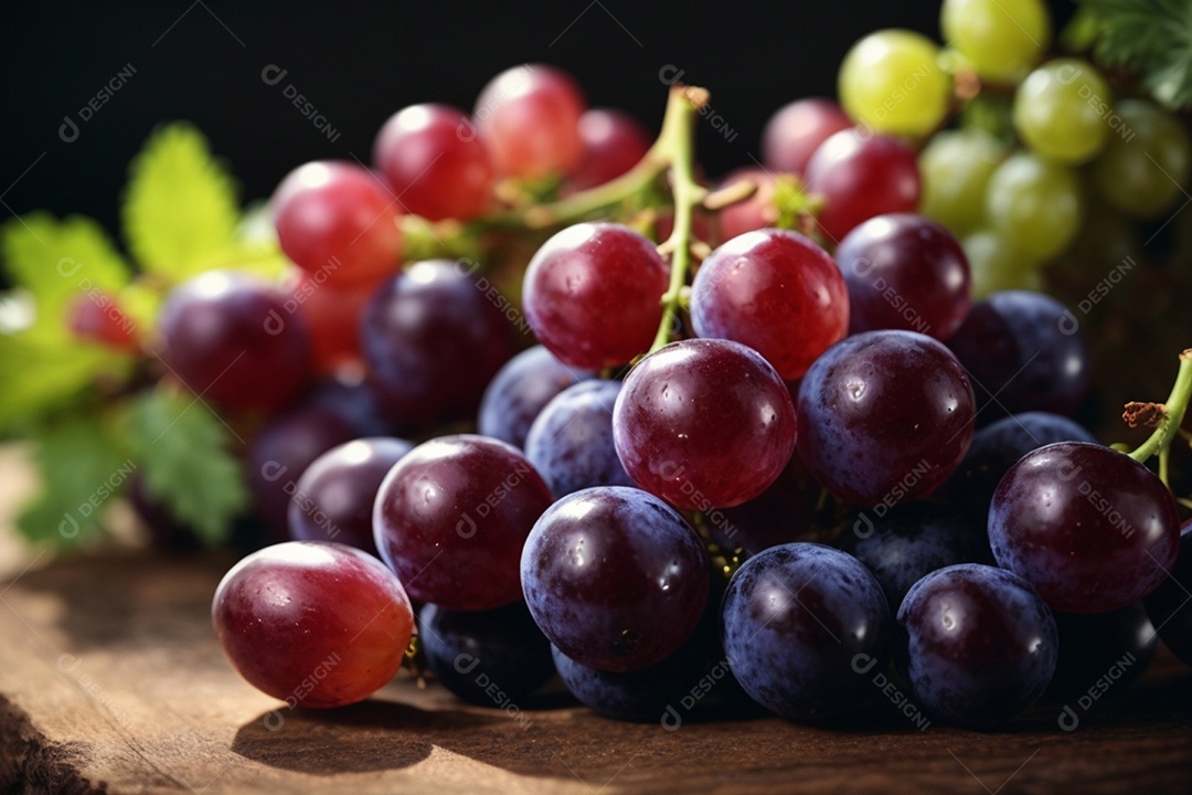 Cachos de uva saborosas