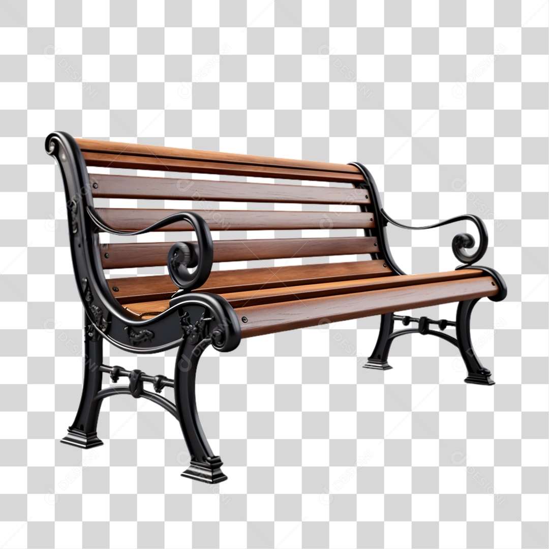 Banco de Madeira PNG Transparente