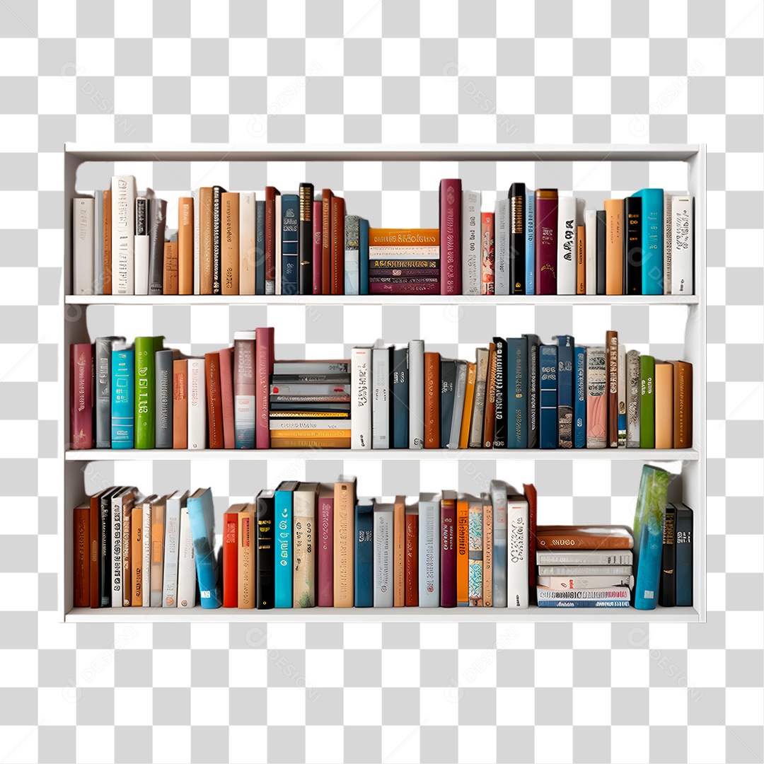 Prateleira de Livros PNG Transparente