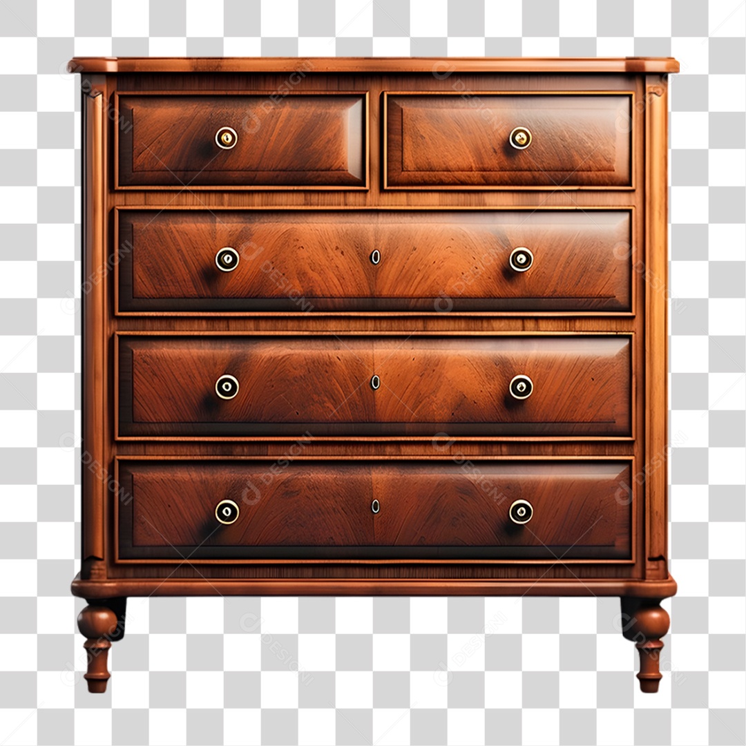 Cômoda de Madeira PNG Transparente