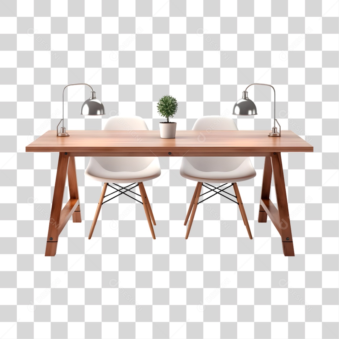 Mesa de Madeira PNG Transparente