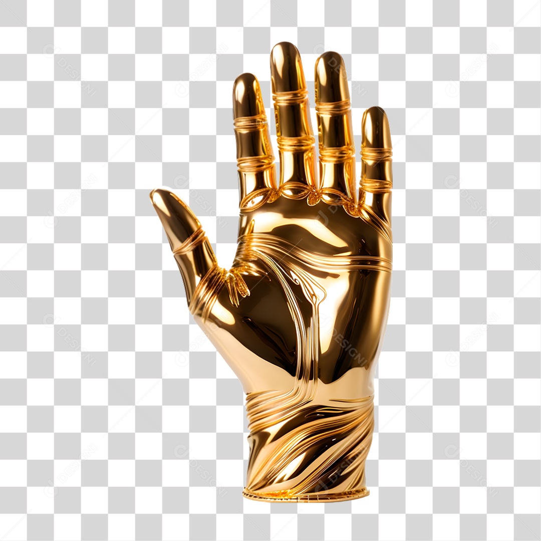 Mão de Ouro PNG Transparente