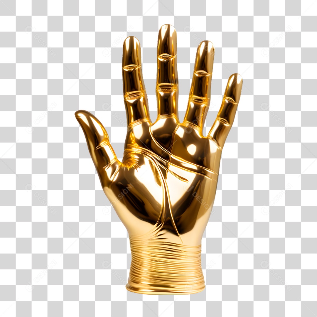 Mão de Ouro PNG Transparente