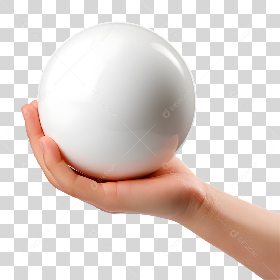 Mão Segurando Bola PNG Transparente