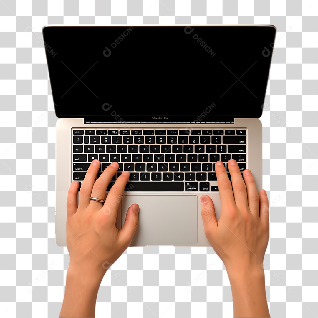 Mão Segurando Computador PNG Transparente