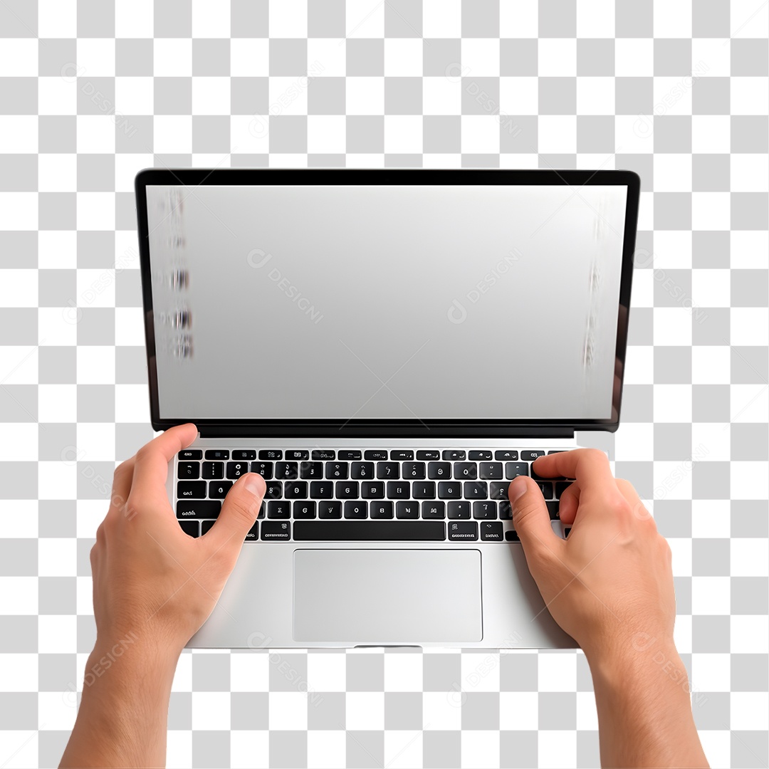 Mão Segurando Computador PNG Transparente