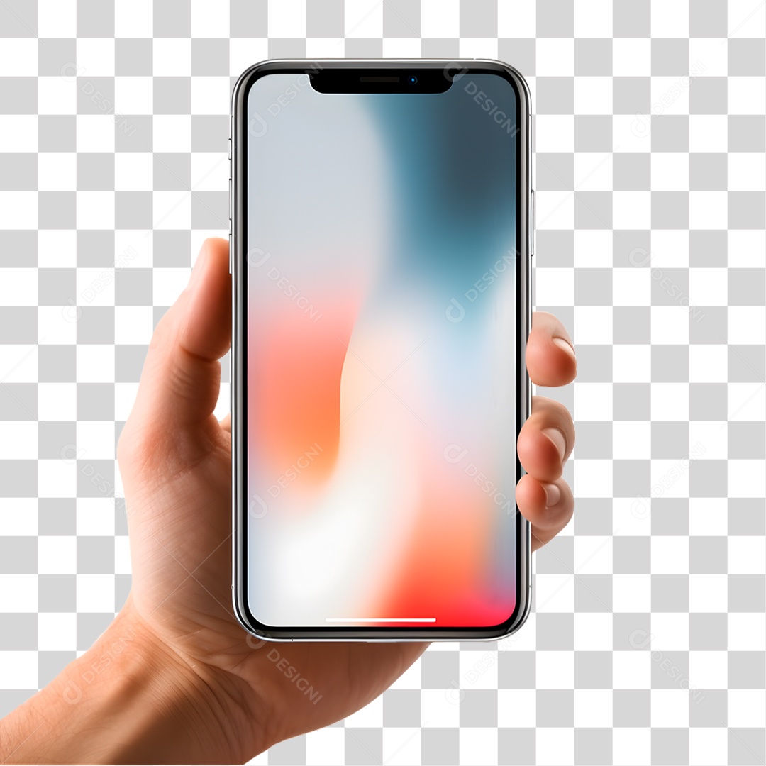 Mão Segurando Celular PNG Transparente