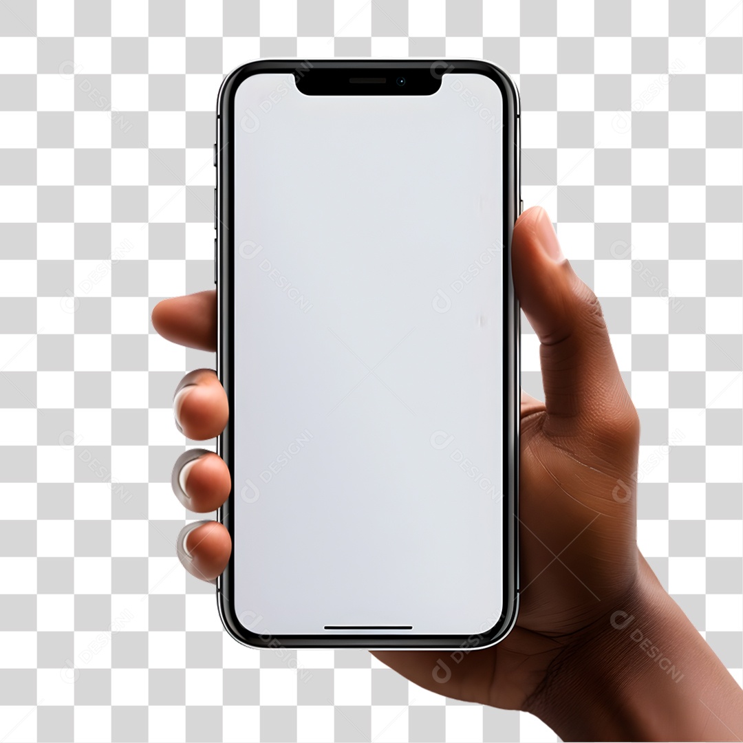 Mão Segurando Celular PNG Transparente