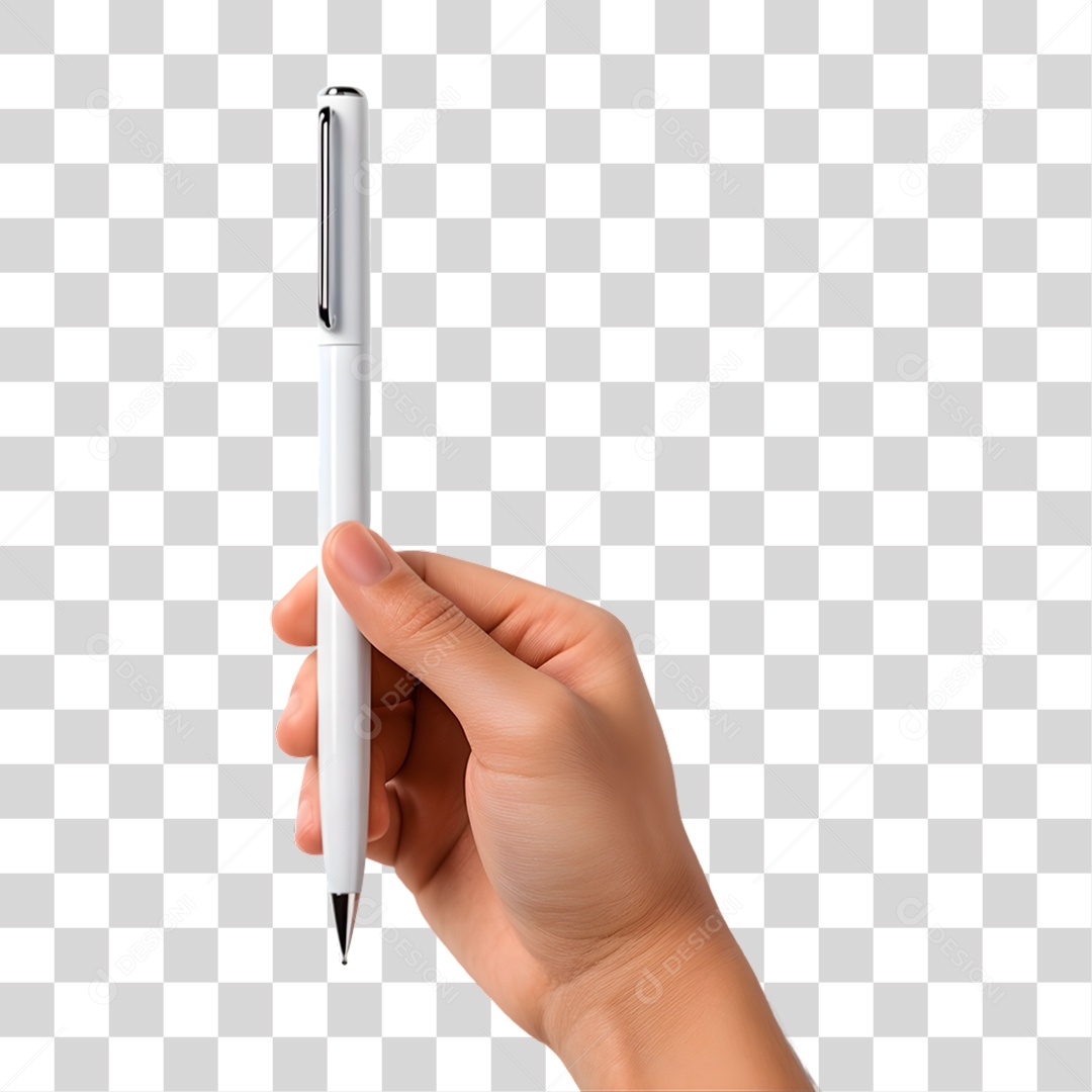 Mão Segurando Caneta PNG Transparente