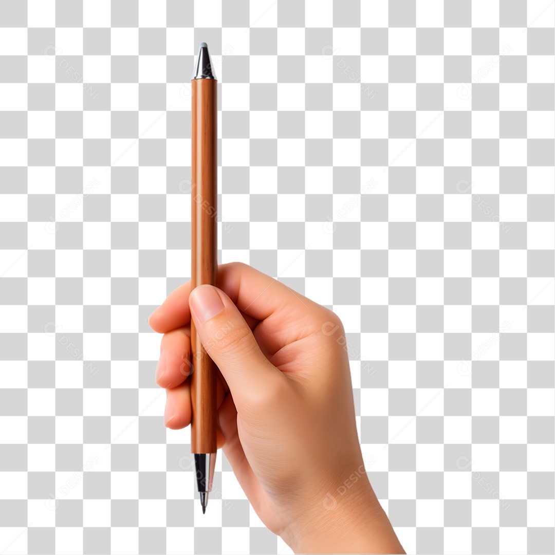 Mão Segurando Caneta PNG Transparente
