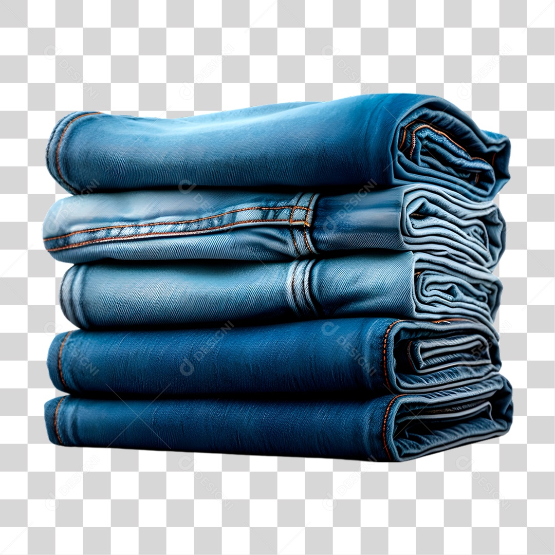 Pilha de Jeans PNG Transparente