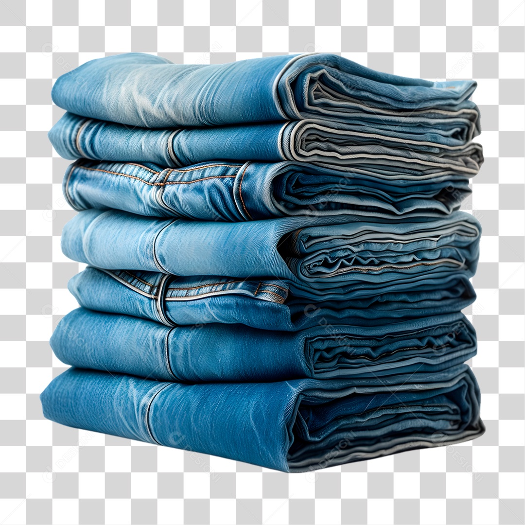 Pilha de Jeans PNG Transparente