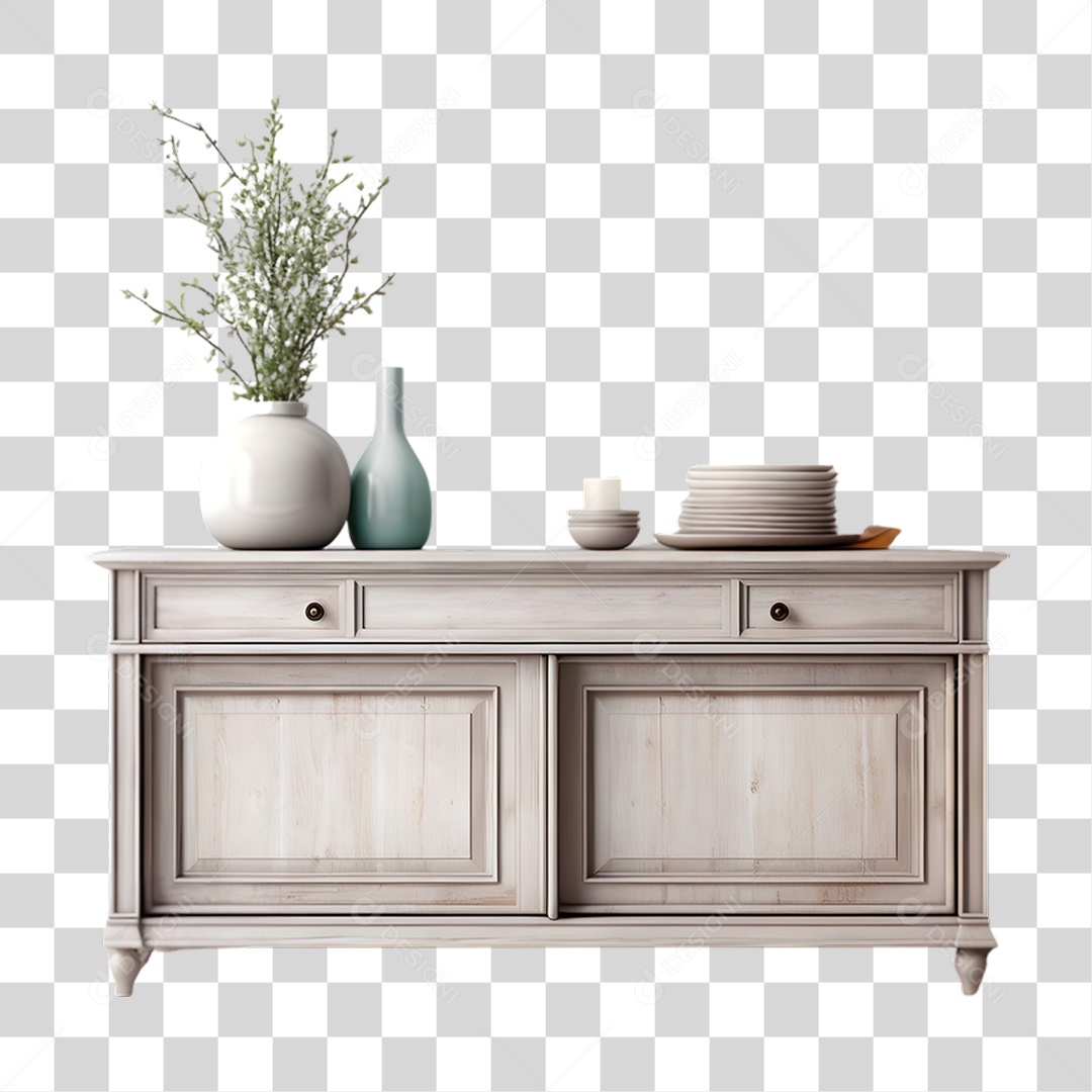 Cômoda de Madeira PNG Transparente