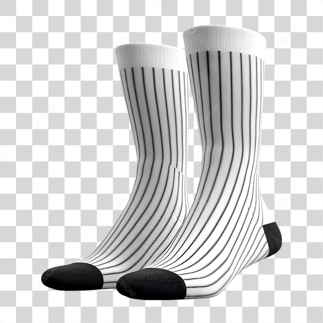 Meia Branca PNG Transparente