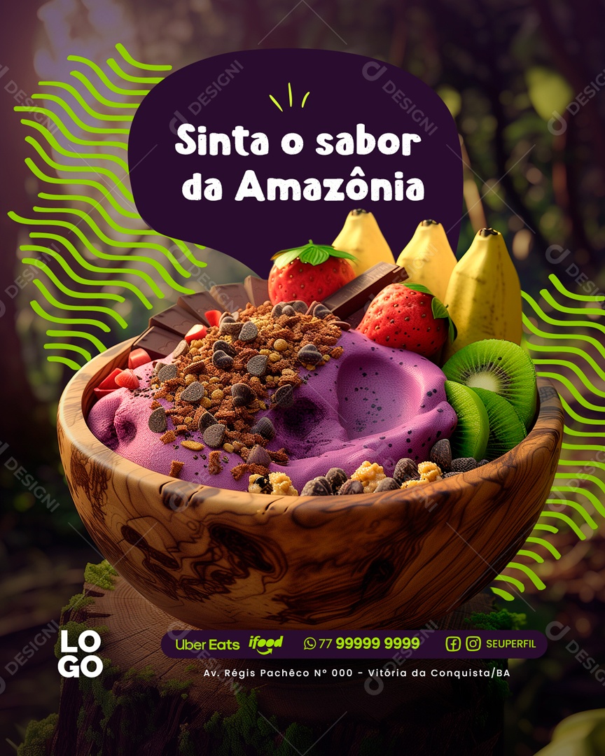Sinta o Sabor da Amazônia Social Media PSD Editável