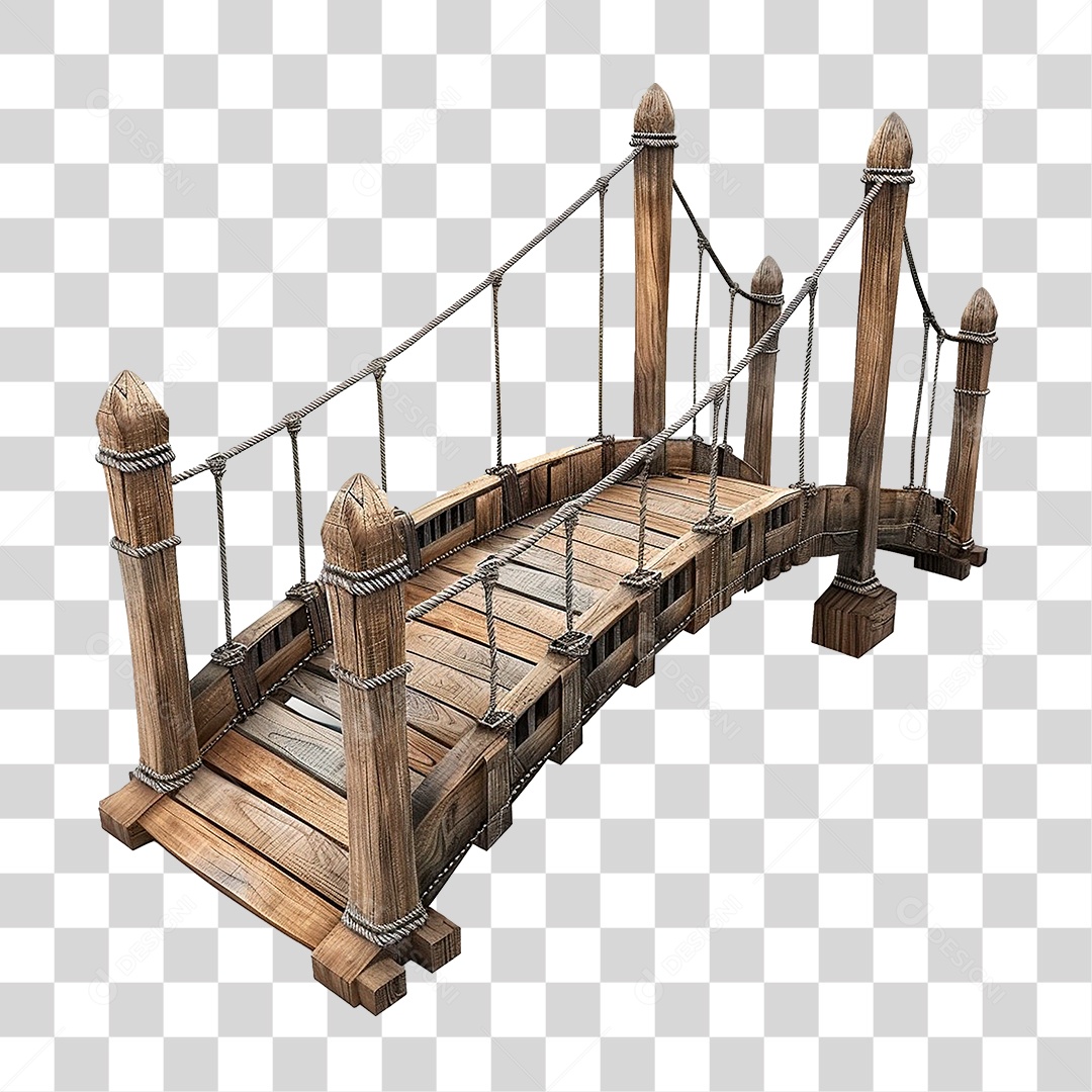 Ponte de Madeira PNG Transparente