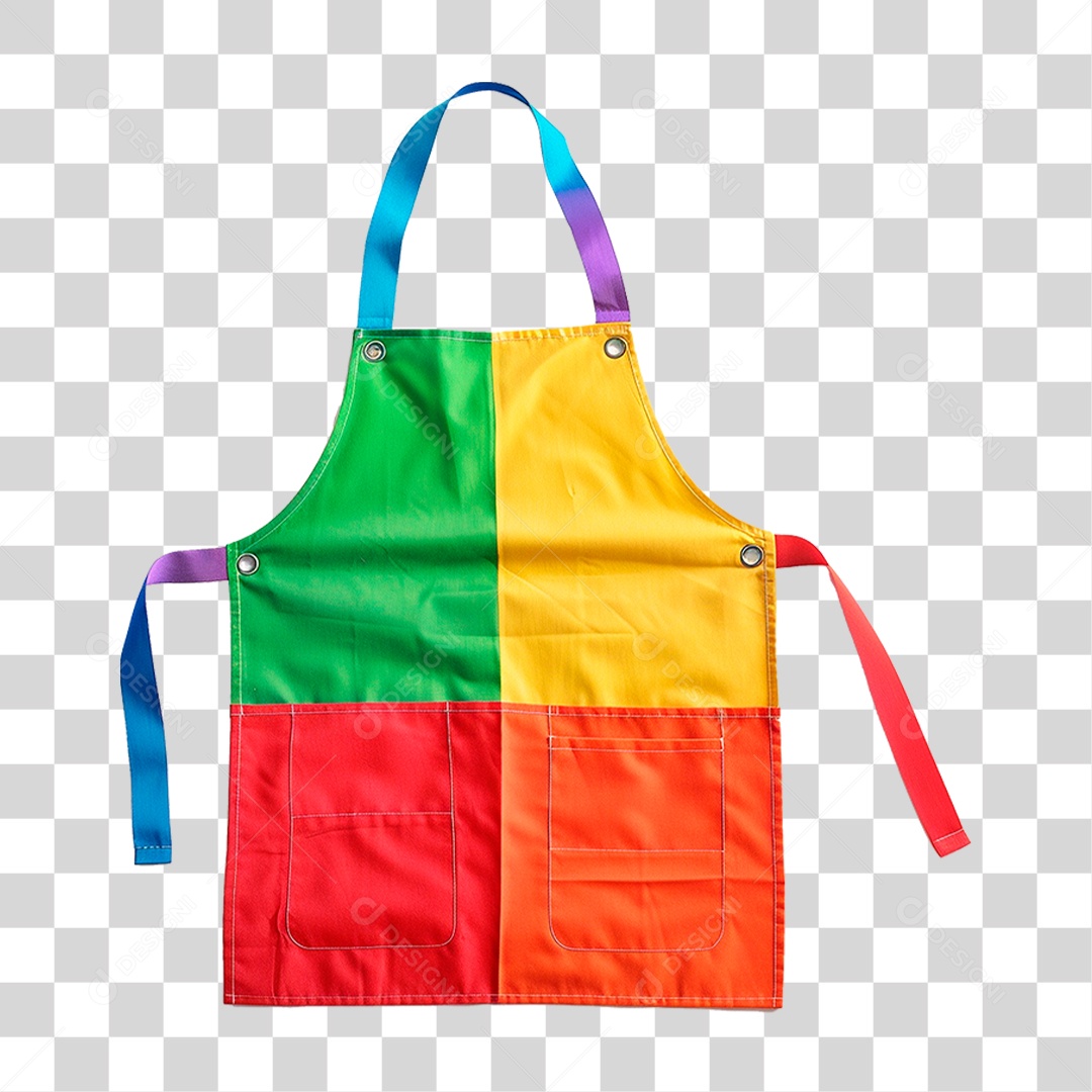 Avental Colorido PNG Transparente