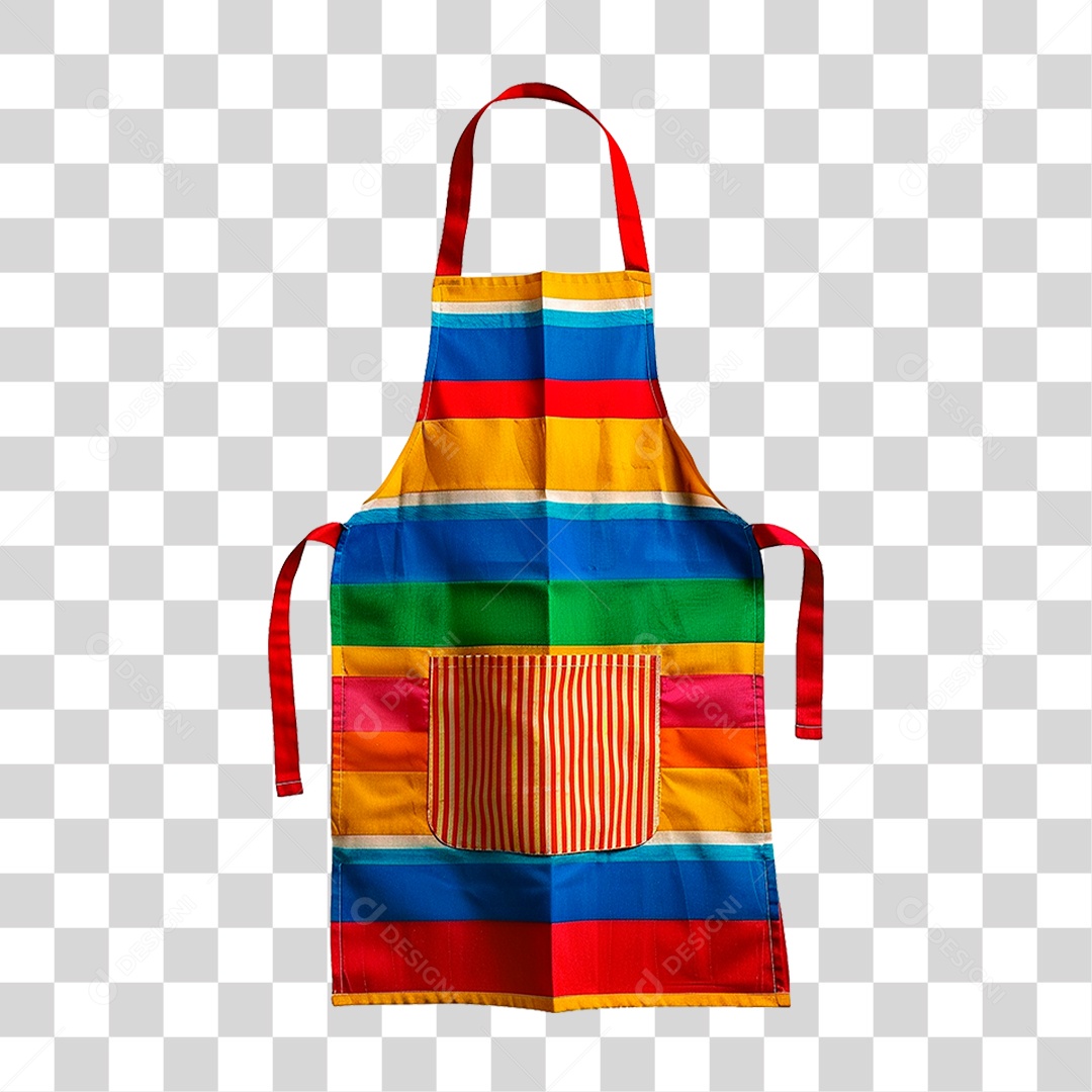 Avental Colorido PNG Transparente