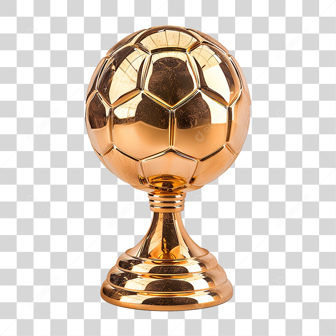 Troféu Bola de Ouro PNG Transparente