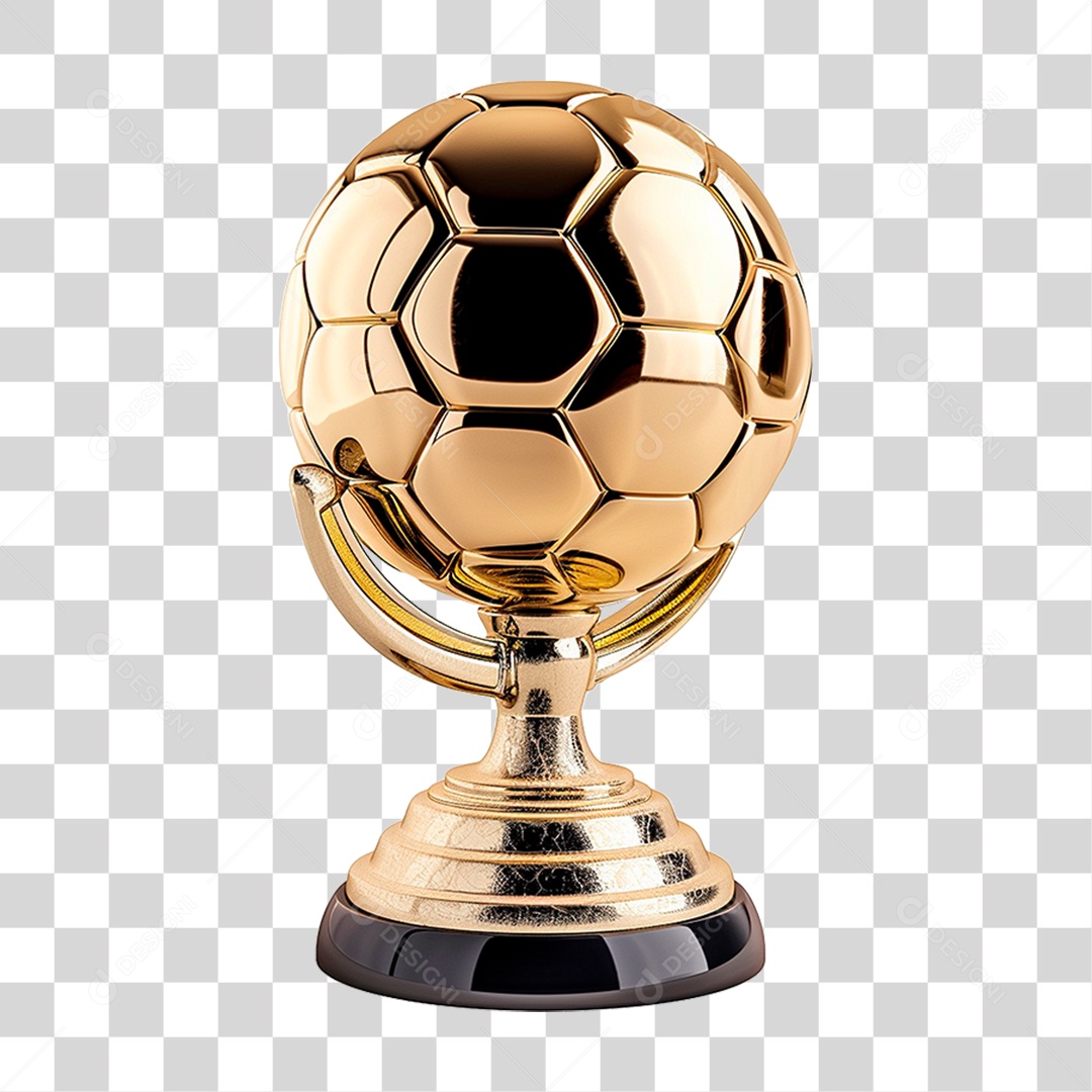 Troféu Bola de Ouro PNG Transparente