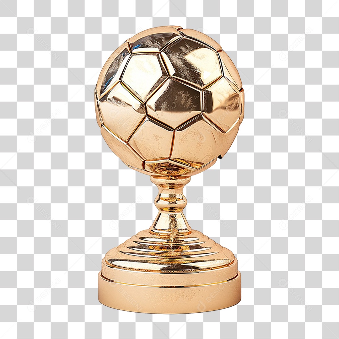 Troféu Bola de Ouro PNG Transparente