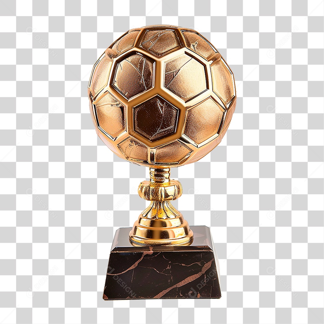 Troféu Bola de Ouro PNG Transparente